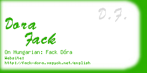 dora fack business card